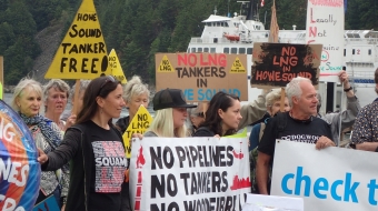 protest, demonstration, LNG, Woodfibre, Squamish