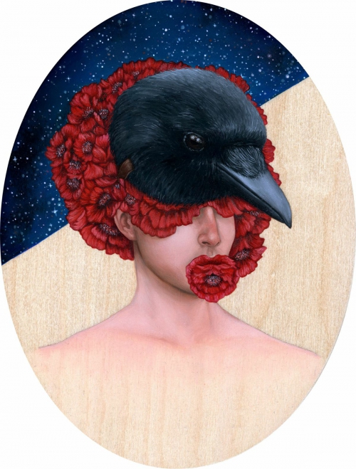 Roselina Hung's &quot;To Dream&quot;, 2013.  Oil on wood panel.